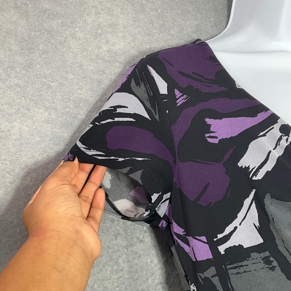 Apt. 9 Purple Floral Print Stretch Casual Babydoll Flowy Artsy Dress Sz S‎ - Picture 6 of 14